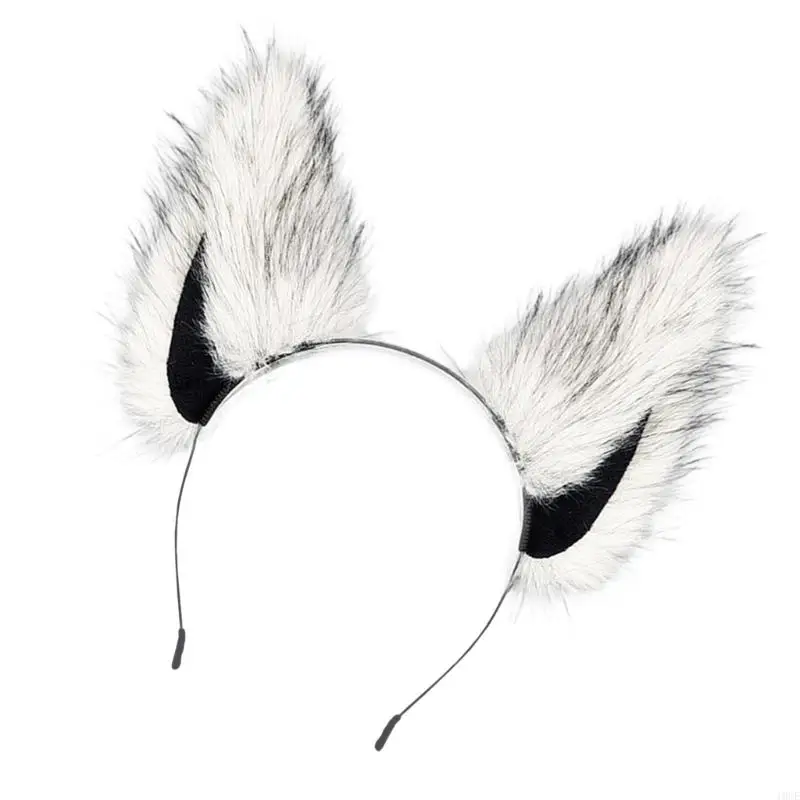 orelha lobo/raposa/gato, pele sintética, cosplay, orelha animal