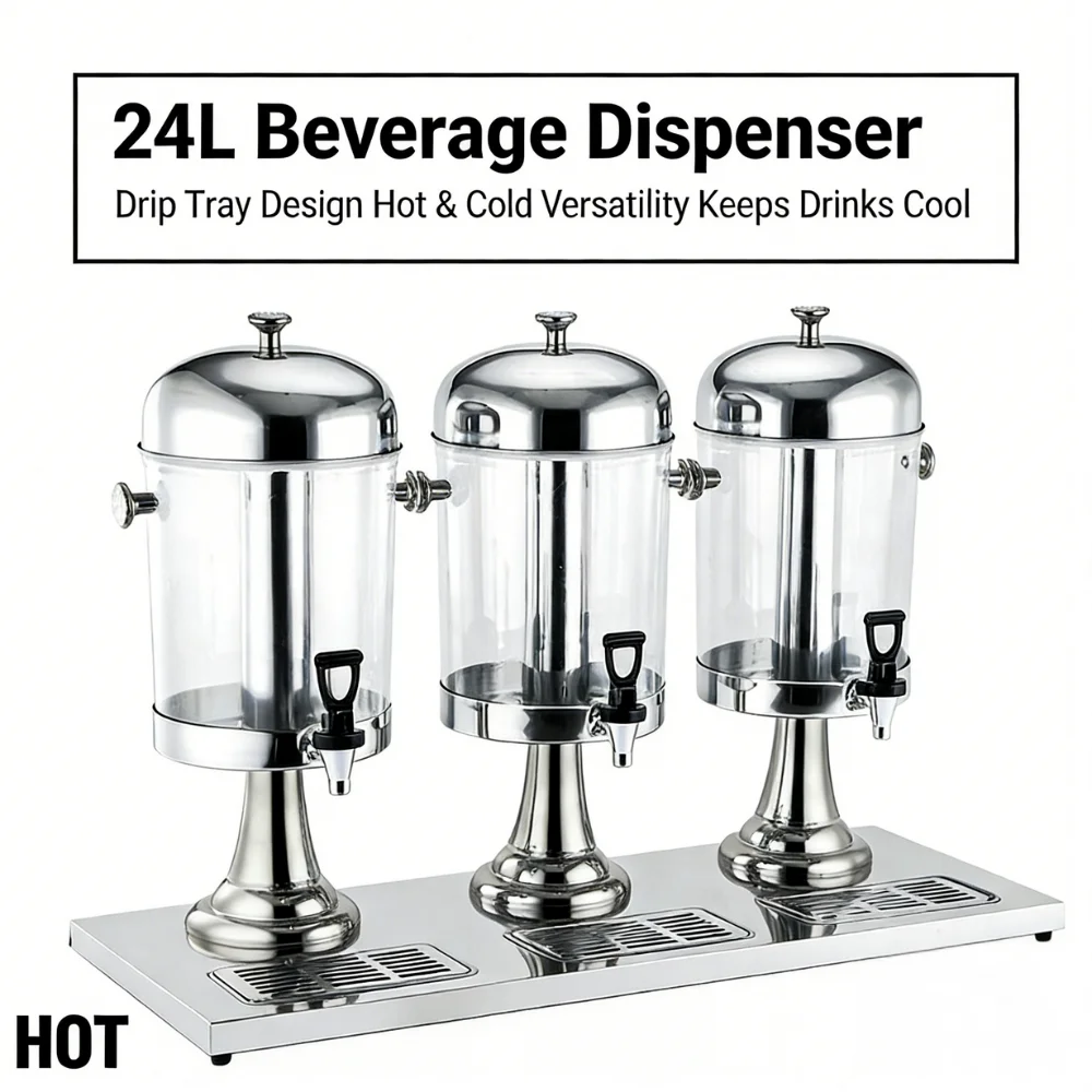

Диспенсер для напитков из нержавеющей стали на 24 л с подставкой и краном, с охлаждающим элементом, большой емкости, для фуршетов, вечеринок и свадеб