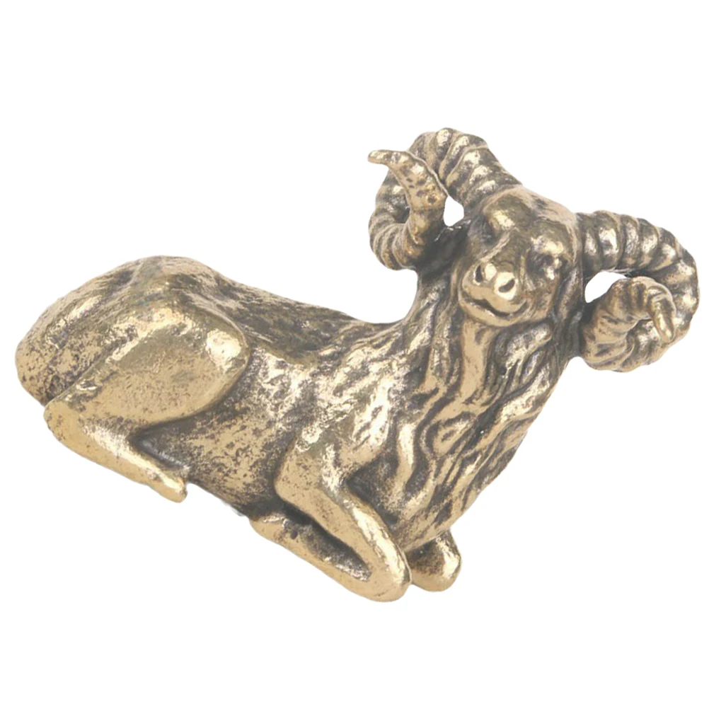 

Mini Brass Sheep Sculpture Vintage Animal Decoration Desktop Ornament Decor Mini Sheep Figurine Desk Decor