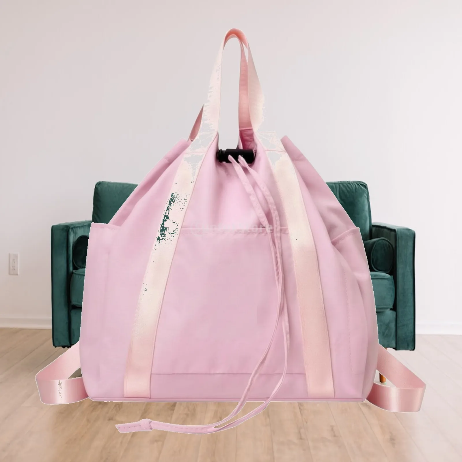 Drawstring Backpack Lightweight Drawstring Backpack with Side Pocket Cinch Bag with Handles Convenient Soft-Structured