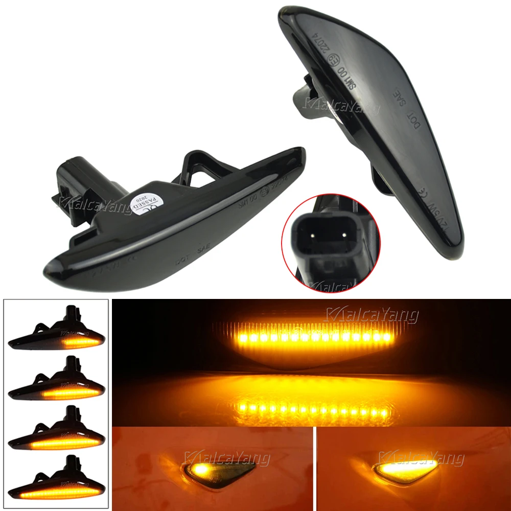 2pcs For Mazda 6 Atenza GH 2008 2009 2010 2011 2012 LED Car Dynamic Side Marker Blinker Light Signal Lamp Turn Signal Light