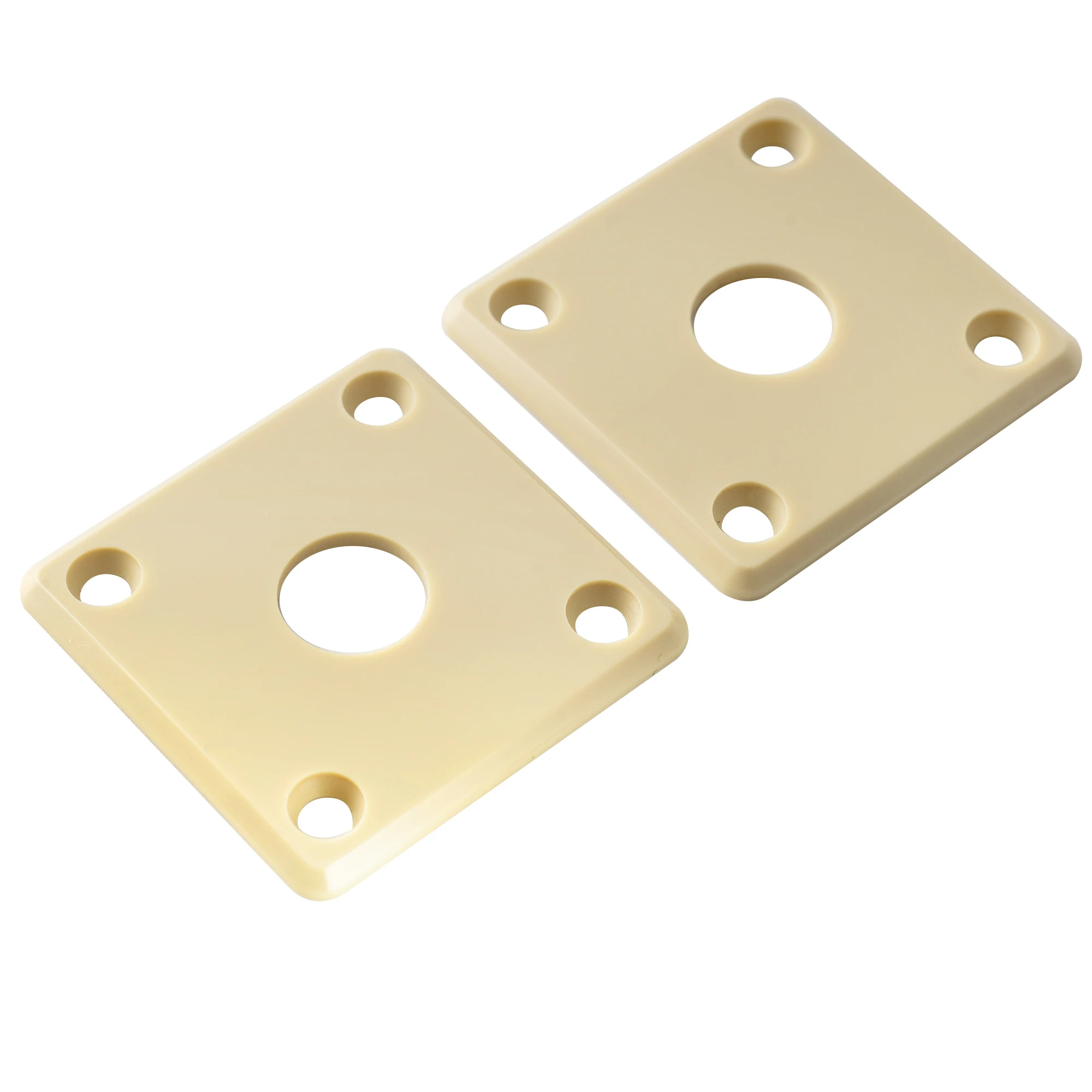 Musiclily Pro Plastic Curved Jack Plate Square Jackplates 10mm Hole for Epiphone LP SG Style Electric Guitar (Set of 2)