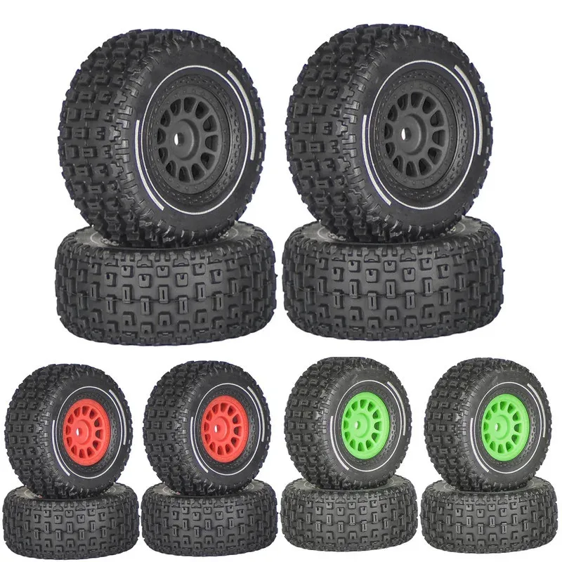 Para arrma 1/14 mini mojave grom 4 pçs 65mm 12mm hex hub rc pneus roda rc carro atualização peças acessórios