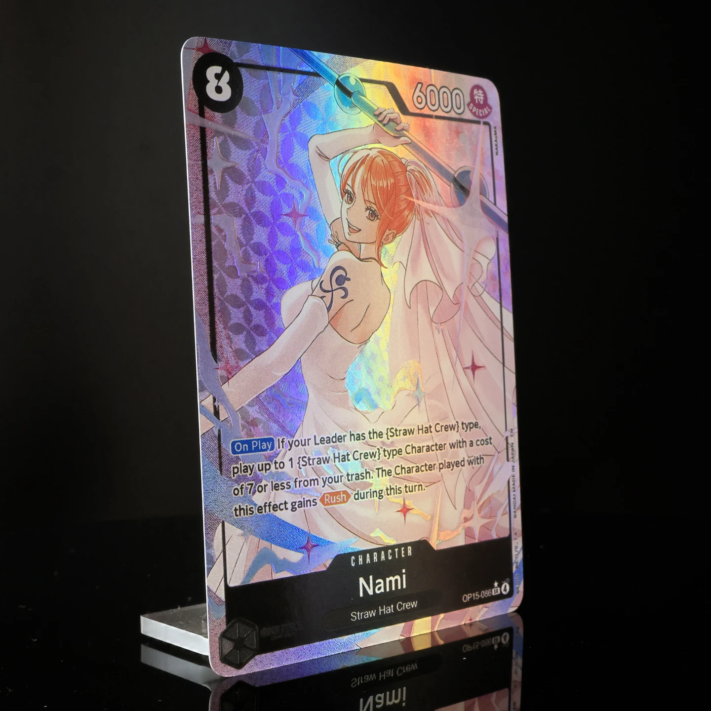 ワンピース TCG OPCG 英語版 OP15-086 ナミ SR プレイセット 8 コスト
