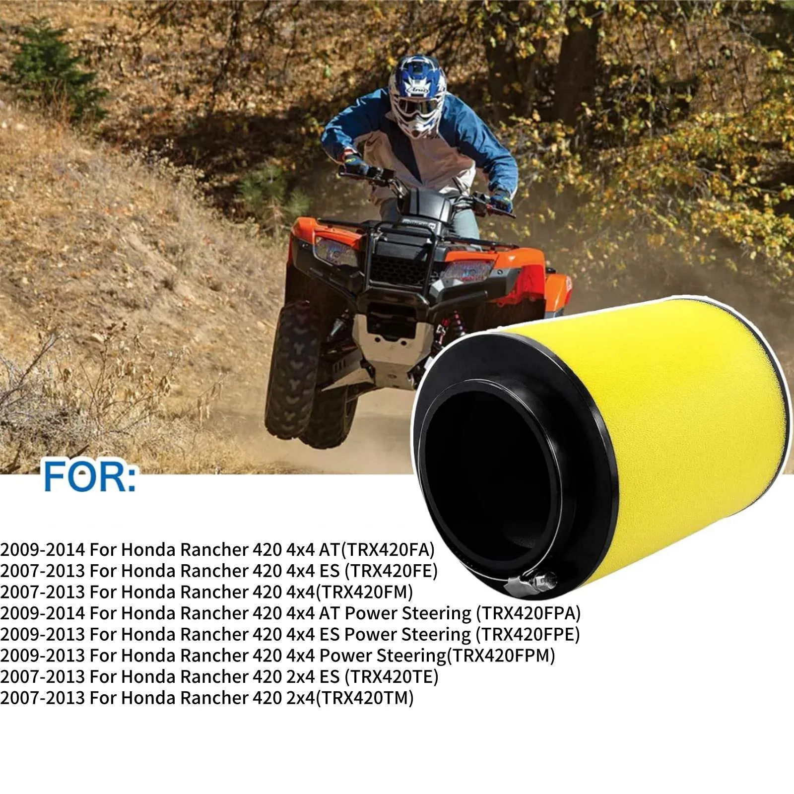 17254-HP5-600 ATV Air Filter with Buckle Replacement For Honda Rancher 420 2x4 TRX420TM 2007-2013 Motorcycle Accessories