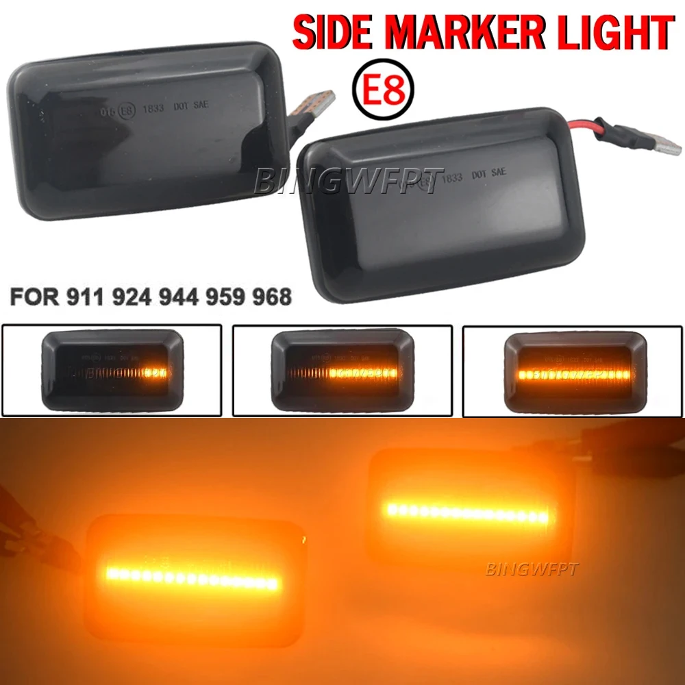 لأودي A6 S6 100 C3 C4 200 80 90 B2/B3/B4 كابريوليه كوبيه V8 الديناميكية تتدفق LED الجانب ماركر مصباح بدوره إشارة مؤشر ضوئي #6