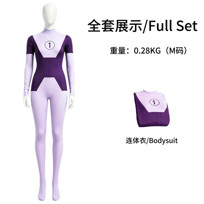 

TYV55Anime Dupli-Kate Katherine cosplay Invincibe costume PurpleJumpsuit Nice Stitching outfit for women Role Play PartyL]]L25