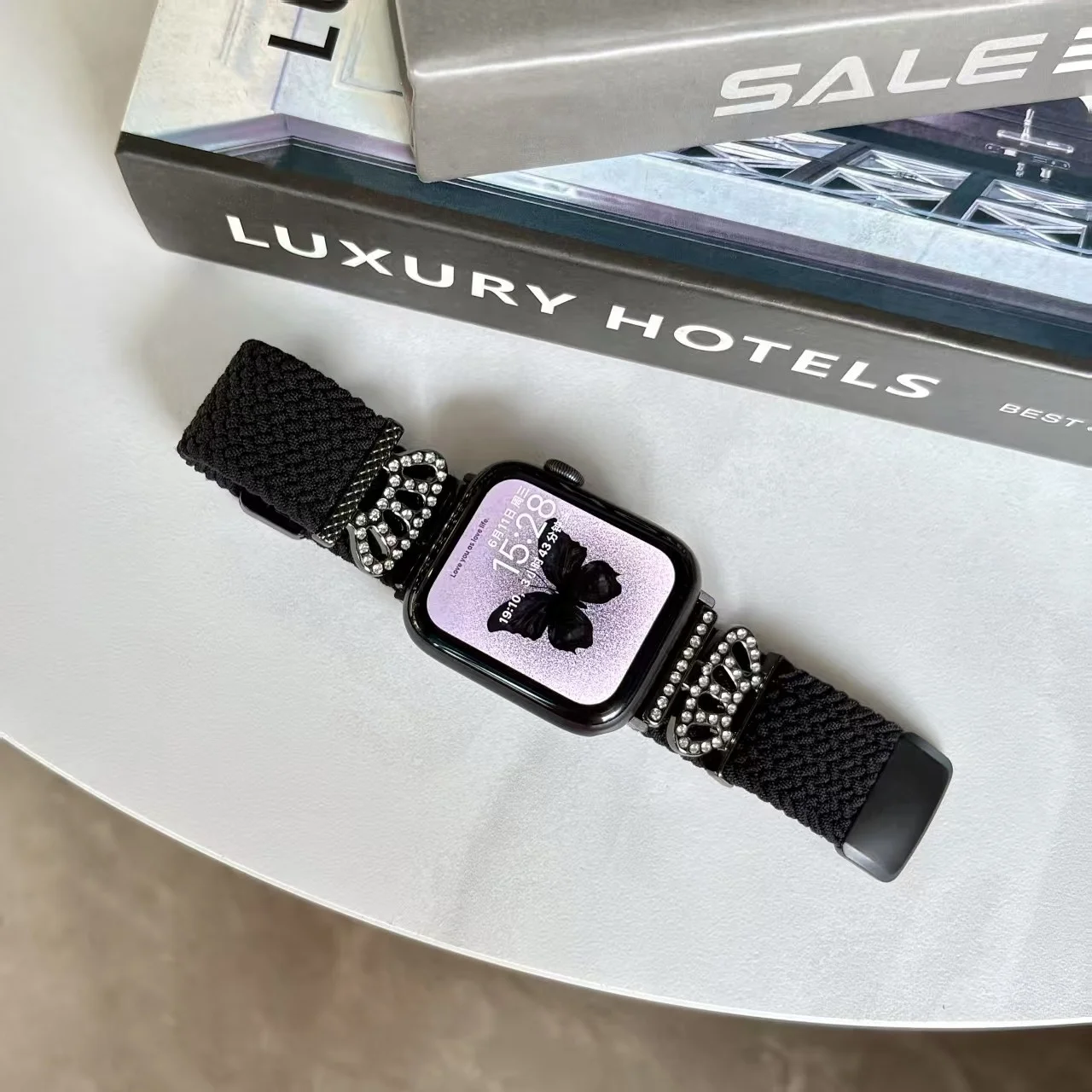 

Нейлоновый ремешок с магнитной пряжкой Apple Watch, совместимый с Apple Watch 9/8/7/SE/6/5/4 41 мм/45 мм/40 мм/44 мм/38 мм/42 мм унисекс