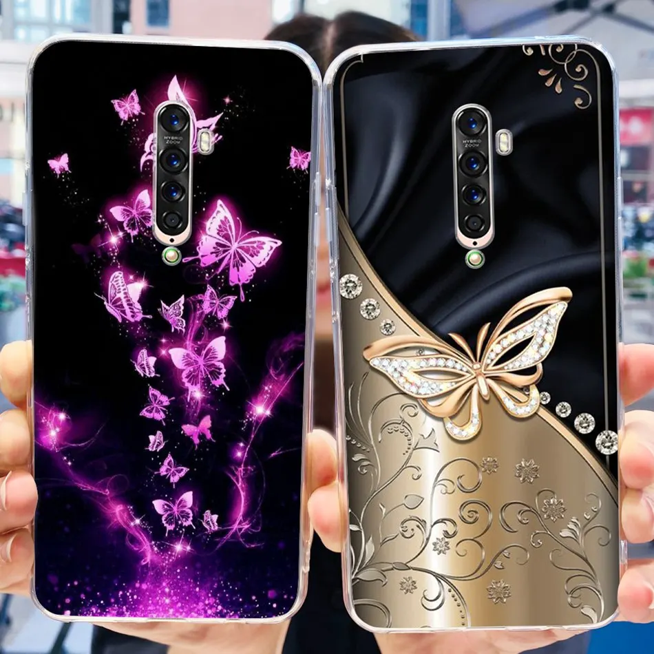 For OPPO Reno2 2F 2Z Phone Case Reno 2 Reno2 F / Z Elegant Printing Soft Silicone Clear TPU Back Cover