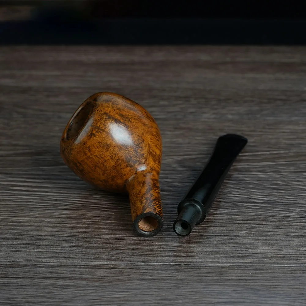 MUXIANG straight handle boule tobacco pipe briar wood handmade pipe pomme smoking pipe 3mm pipe channel design gift for smoker