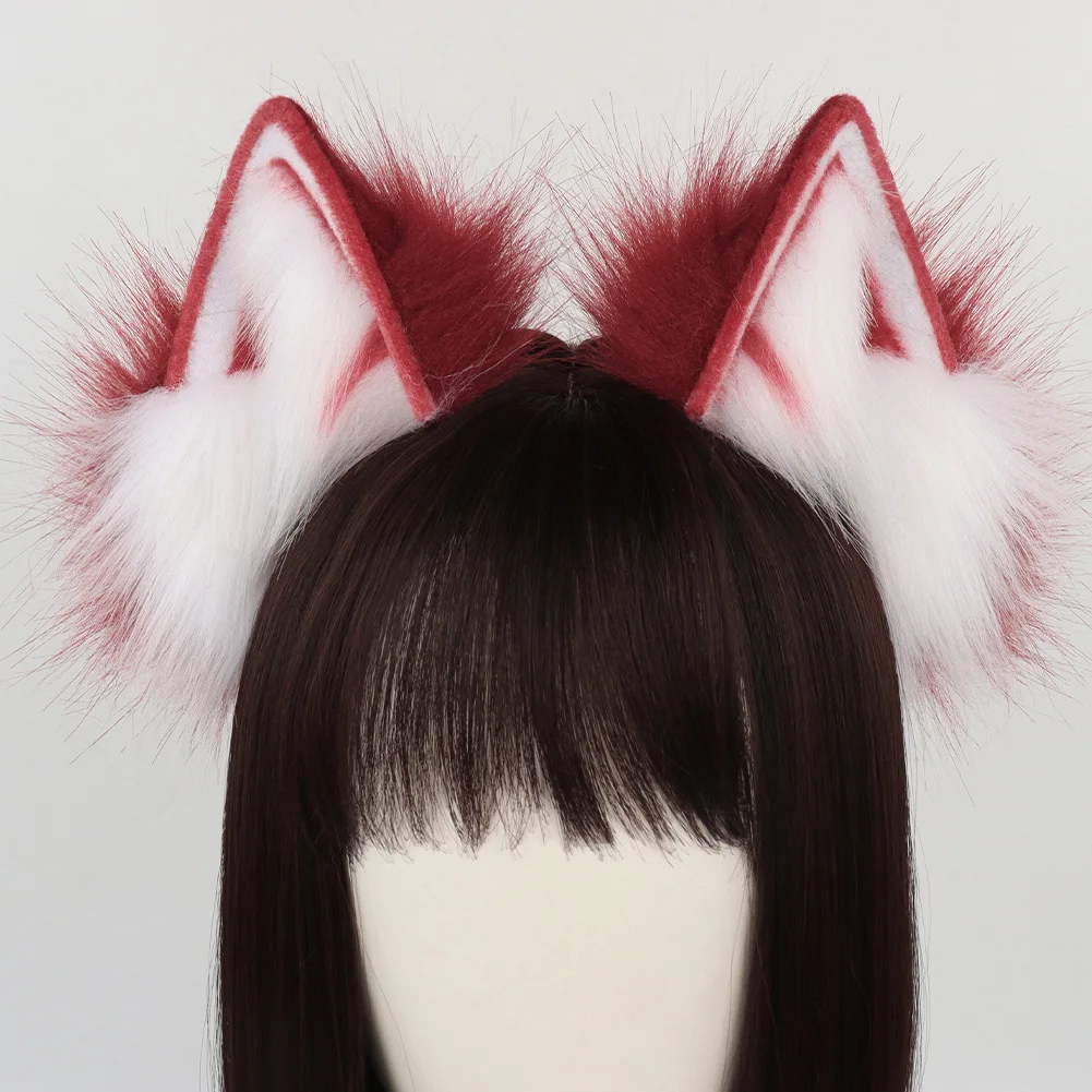 Lolita-Aro de pelo de oreja de zorro, felpa japonesa, oreja de gato KC, Clip de pelo de oreja de Animal, accesorios de rendimiento de celebridades de Internet