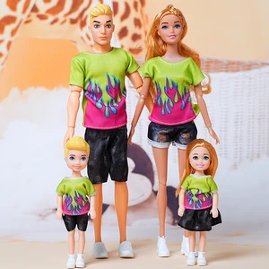 1/6 Barbi Doll Toy Family Family Juego de 4 personas Mamá Mom Dad Kids 30cm Barbies Muñeca Full Set con ropa para Educación Regalo de cumpleaños 10 mejores juguetes Barbie de ventas - №2