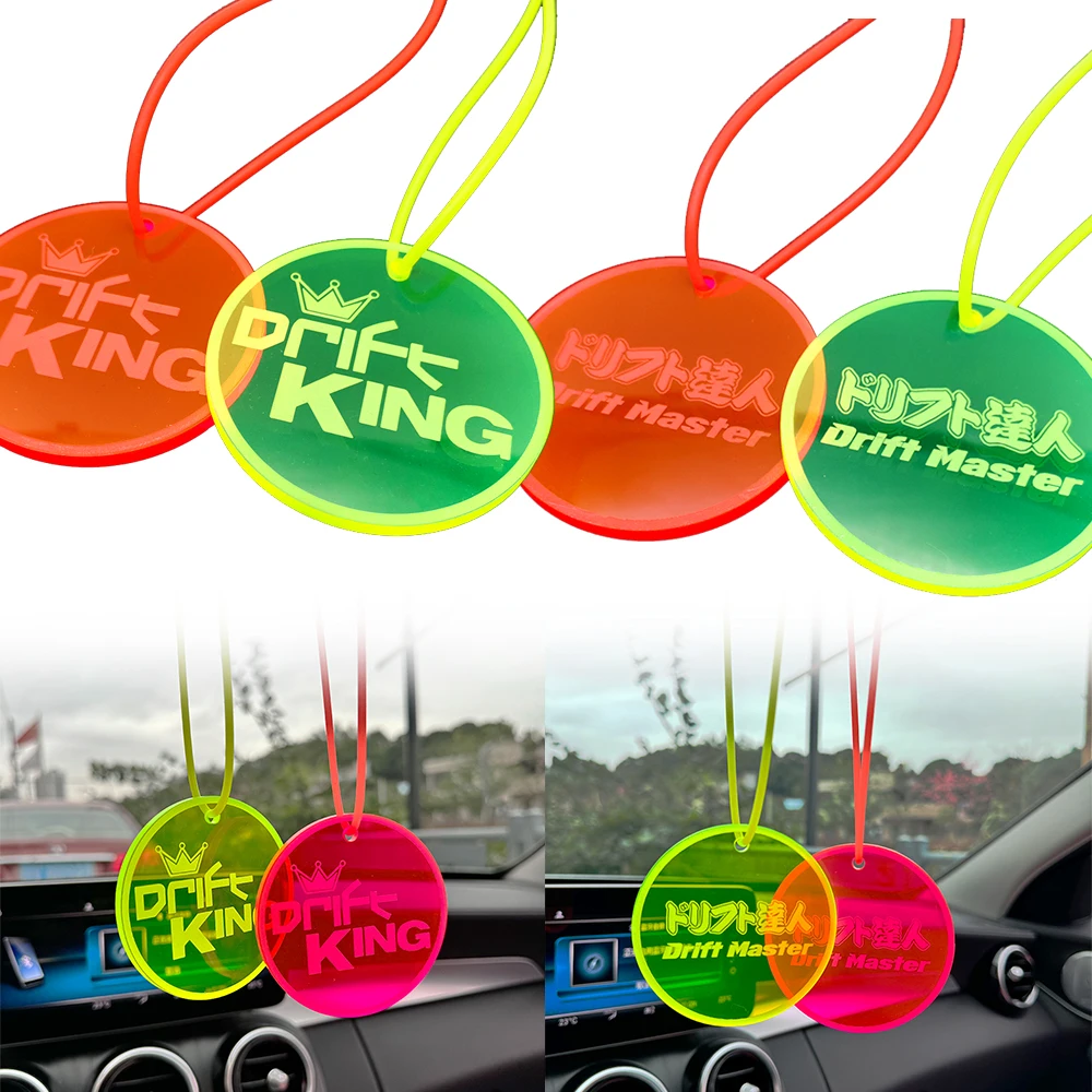 JDM Car Rearview Mirror Fashion Pendant Car Decoration Drift King Acrylic Auto Ornament Accessories Hanging Charm Drift Master