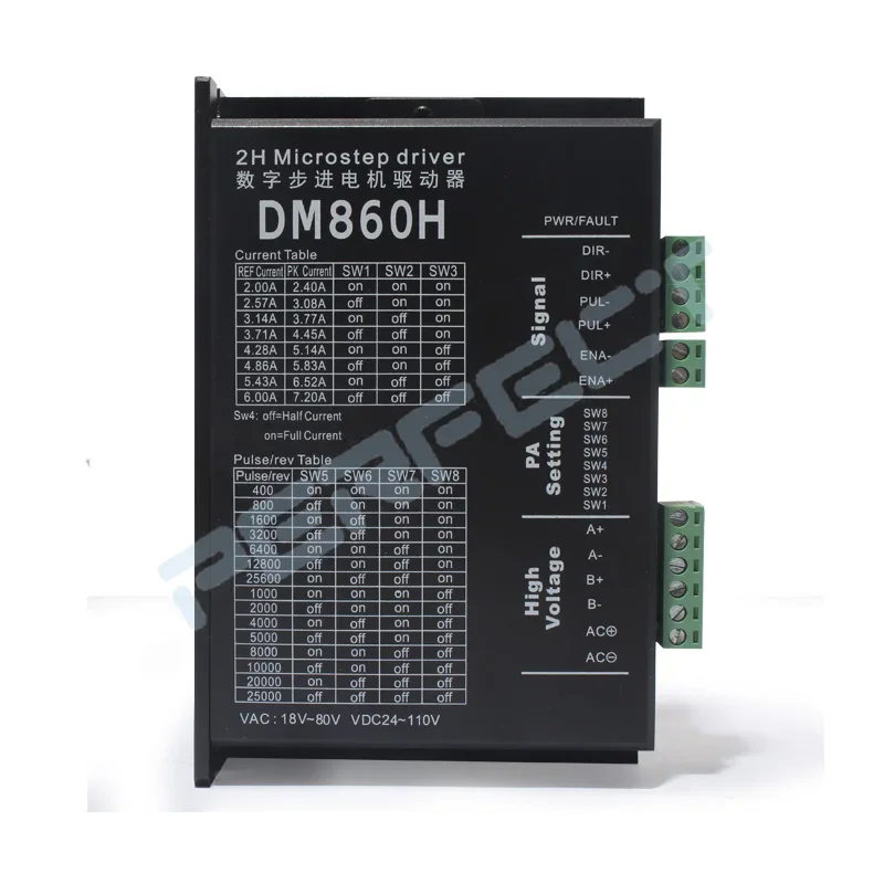 Imagem -02 - Controlador de Motor Deslizante Dm860h Driver de Fases Ac1880v dc 24110v Terno para Motor Deslizante Nema34 0200khz