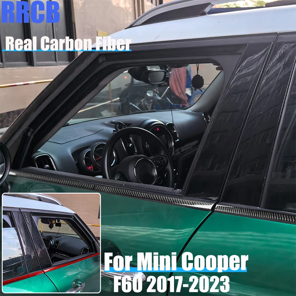

Real Carbon Fiber Car Accessories Door Strips Decorative Trim Soft Cover Sticker For MINI F60 Countryman/Cooper 2017-2023