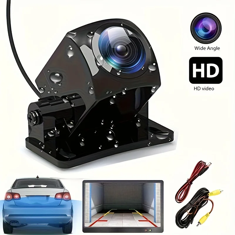 Universal Car Rear View Backup Camera with Wide-Angle Lens & HD Video - Hardwired Power Supply for SUV,Pickup,Camper,Tractor, RV