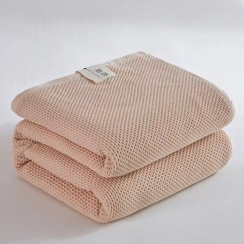 لحاف منشفة على شكل قرص العسل من القطن على الطراز الياباني، لحاف صيفي رائع مفرد ومزدوج، بطانية متعددة الوظائف #6