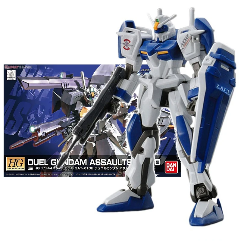 

Bandai Genuine Gundam Model Kit Anime Figure HG SEED 1/144 Duel Gundam Collection Gunpla Anime Action Figure Toys for Children