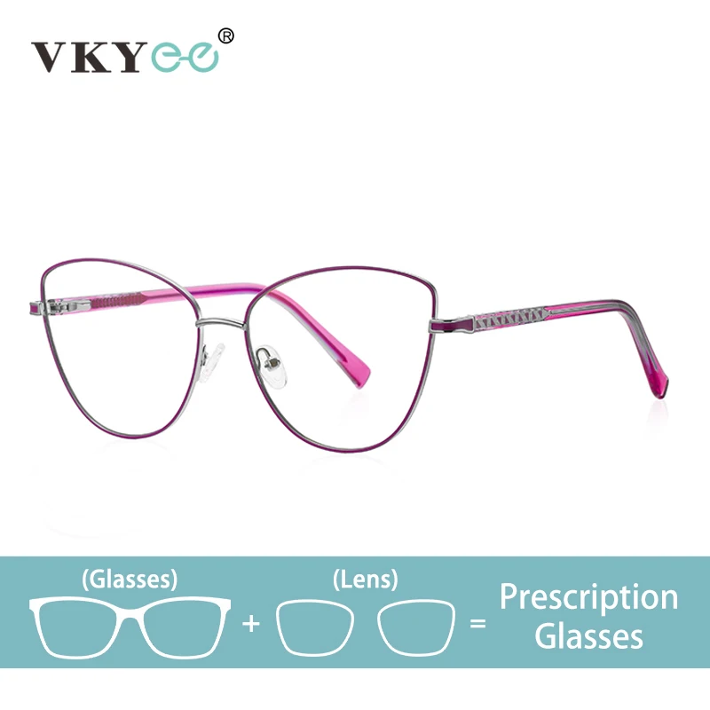 VICKY Fashion New Butterfly Personalized Design Anti Blue Light Reading Glasses Customizable Prescription Photochromic PFD3067