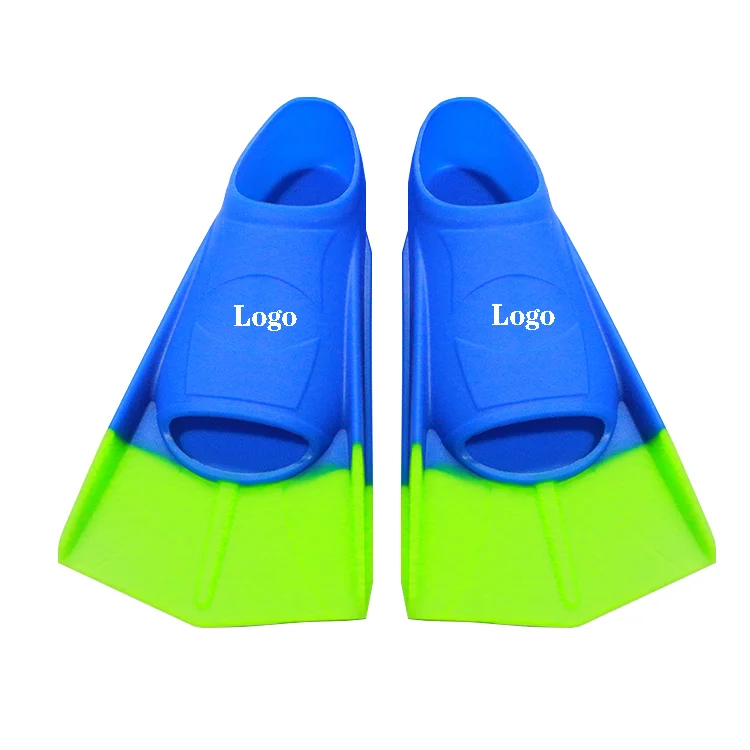 Quickly Delivery Factory Price Swimming Equipment 33-35 Size Full Foot Short Blade Soft Silicon Unisex Swimming Swim Short Fins