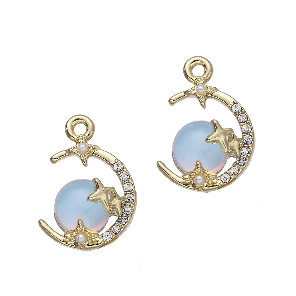 Hot Selling Baroque Star Moon Colorful Pendant Decoration Small Pendant Handmade Diy Bracelet Necklace Hand-made Material