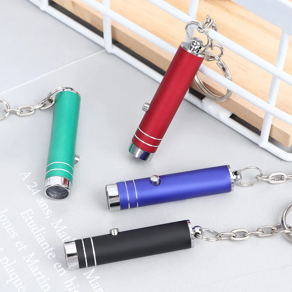 Mini Aluminum UV Flashlight LED Key Chain Ultra Violet Light Torch Keyring Pocket Pen Light Lamp for Marker Checker Detection