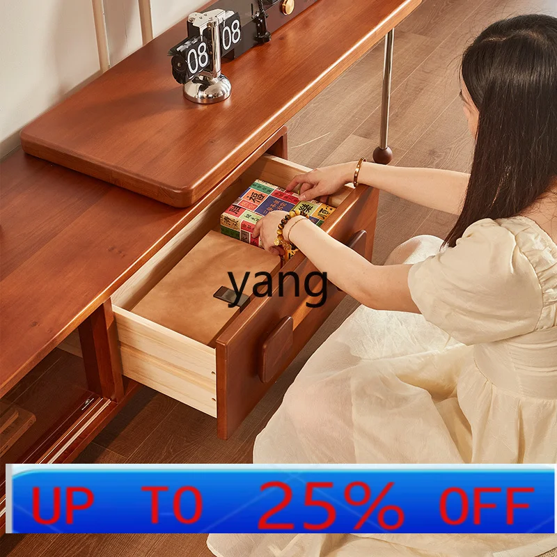 

Lmm medieval telescopic TV cabinet solid wood storage cabinet French retro living room home floor cabinet
