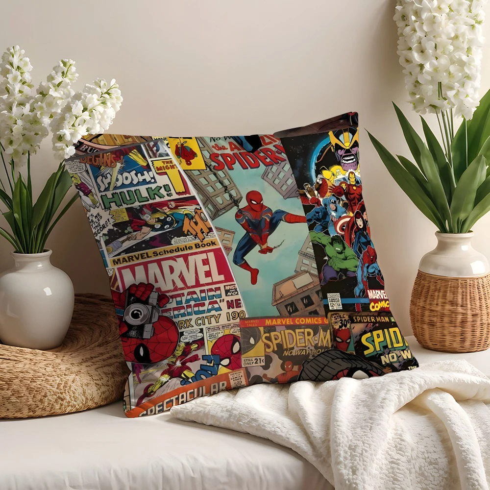 1 шт. Наволочки с изображением Человека-паука с надписью Marvel Comics: взрыв супергероя! Чехол на диван, украшение в общежитии, подарки