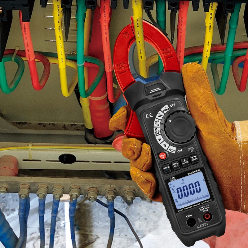 CEM 1000A AC/DC Power Quality True RMS Clamp Meter Non-Contact Active Power Power Factor