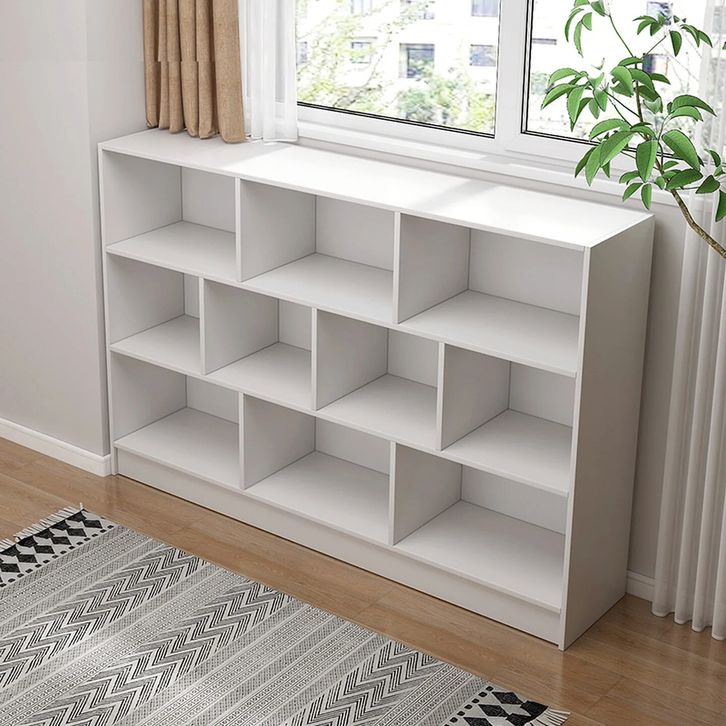 Bookcase Lattice Cabinet Integrated Whole Wall Cabinet Student Household Bookshelf Shelf Thickened Locker Living Room Combinatio