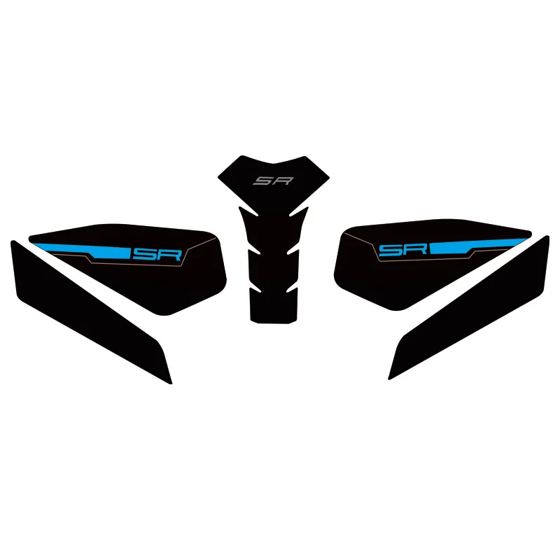 モーターサイクルアクセサリー用のつや消しレザーステッカーステッカーキット燃料タンクパッド保護滑り止めcfmoto-450sr用