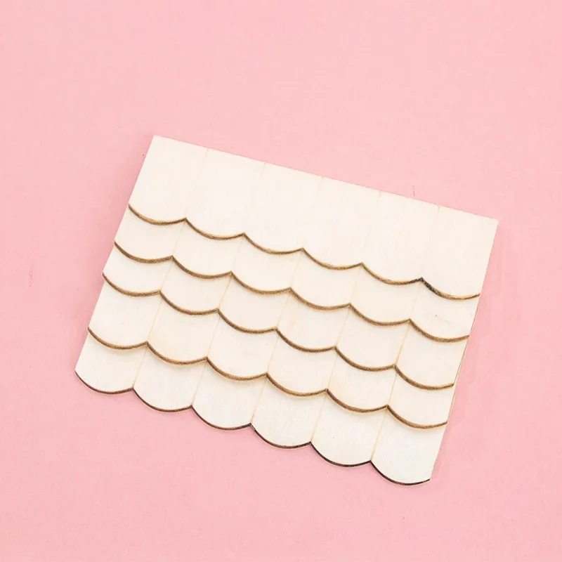 3picecs 1:12 poppenhuis miniatuur accessoires DIY houten dakgordels 12 stks/pak - huisbouw decor