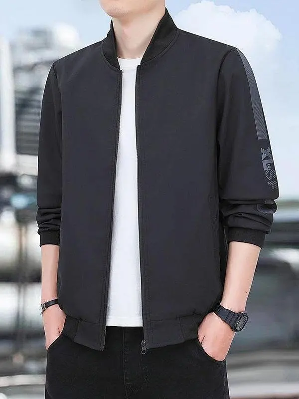 

Весенне-осенний тонкий повседневный джет с воротником-стойкой, мужская модная ветровка Haome, верхняя одежда с бейсбольным воротником, верхняя одежда для тела