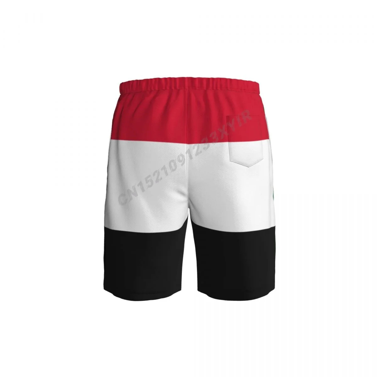 Summer Men\'s Sudan Emblem Beach Pants Shorts Surfing M-2XL Polyester Swimwear Running