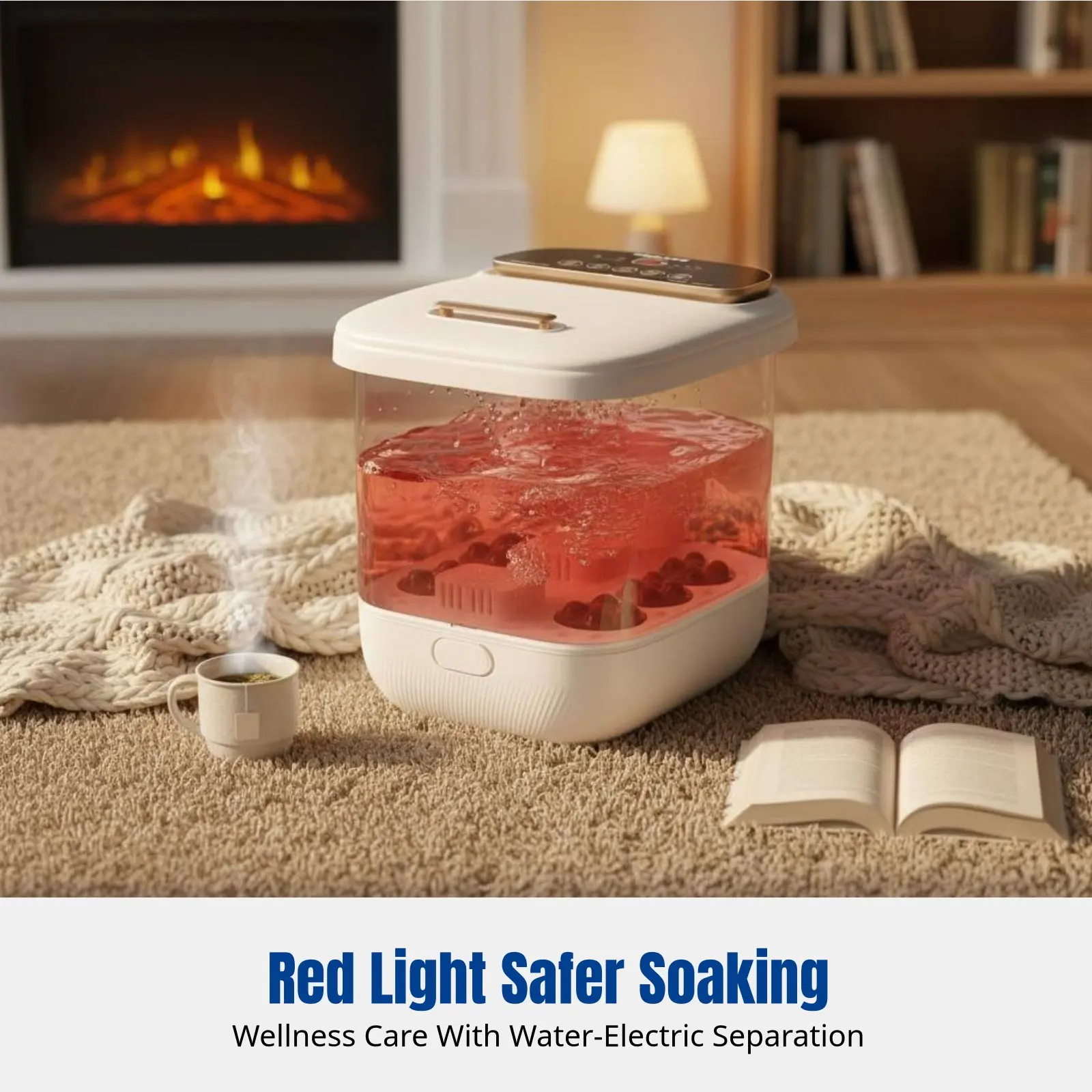 

Heated Foot Bath Tub, Automatic Massage, Smart Temperature Adjustment, Deep Soak, Home Electric Foot Spa