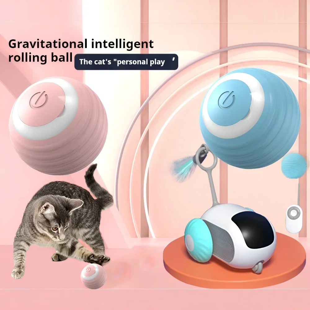 Bola interactiva para gatos, juguetes inteligentes para mascotas, bola rodante automática para interiores, juguete interactivo electrónico para gatos, accesorios de juego para gatos