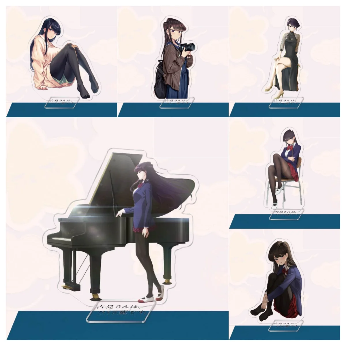 Anime Komi Can‘t Communicate Acrylic 15cm Stand Keychain Decoration Desk Figure Display Fan Gift Goods Birthday Collection
