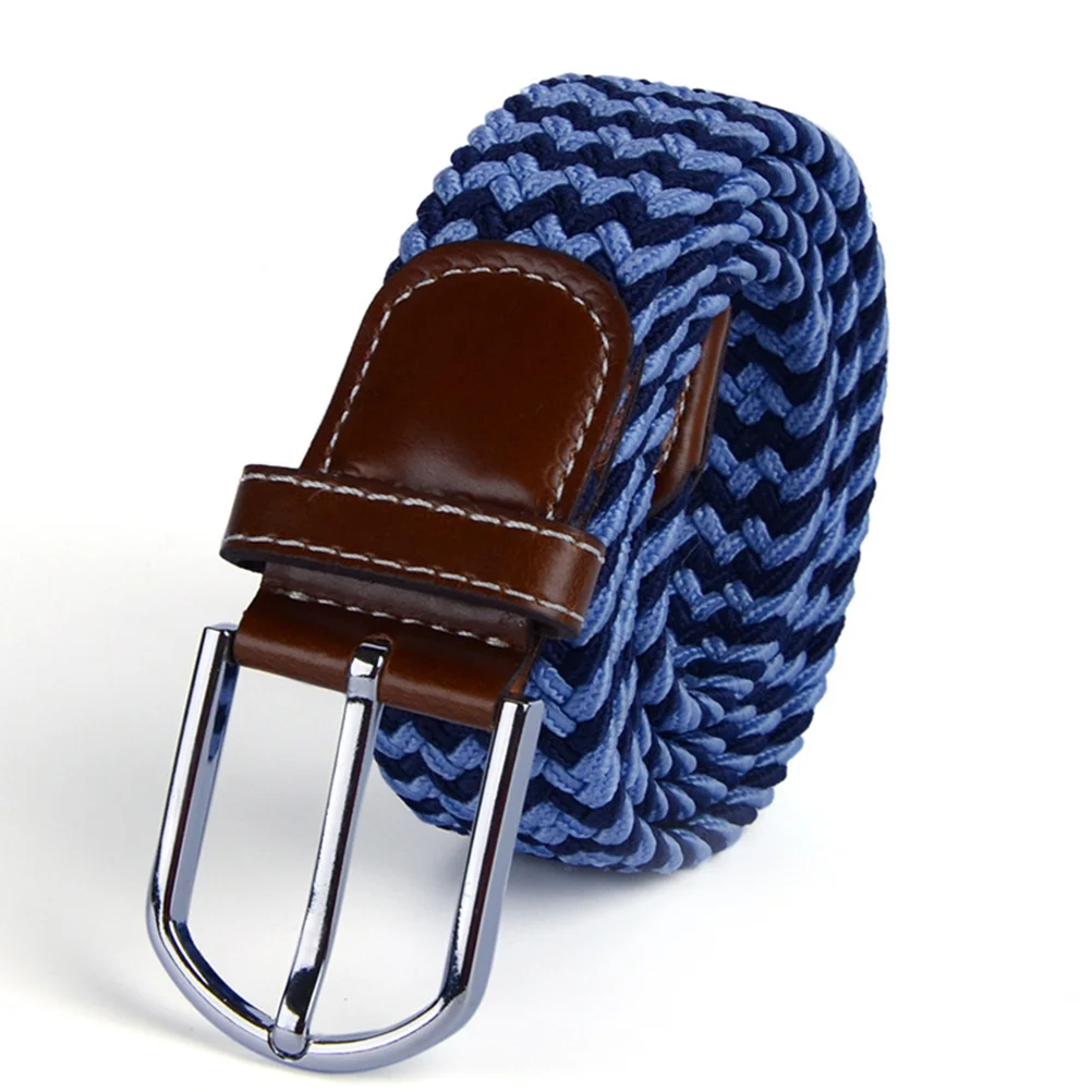 

Braided Stretch Elastic Woven No-Hole Adjustable For Men Women Pu Tip Casual For Jeans Slacks Braid Belt Women Elastic