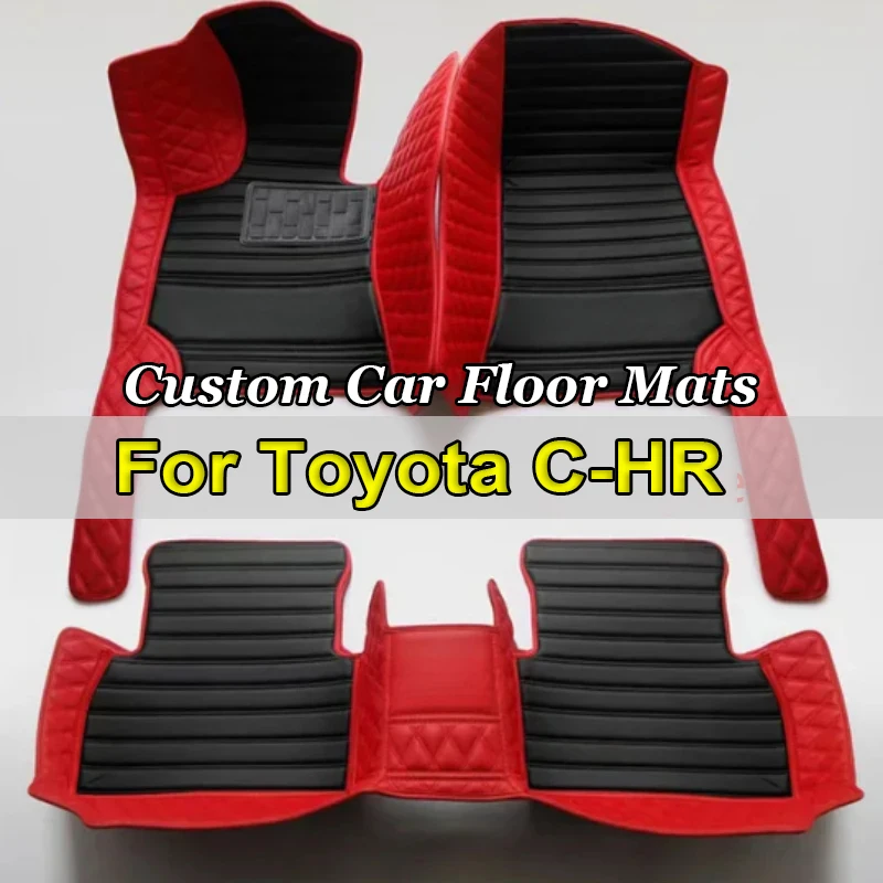 

Кожаные автомобильные коврики для Toyota C-HR CHR 2016 2017 2018 2019 2020, ковры, коврики, коврики, аксессуары для интерьера