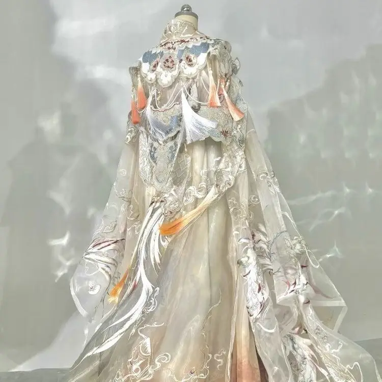 هان يون فنغ شيان كيو تحسين وي جين التطريز سوبر الجنية الربيع والخريف المرأة سوبر الجنية البطلة الجديدة Hanfu الثقيلة