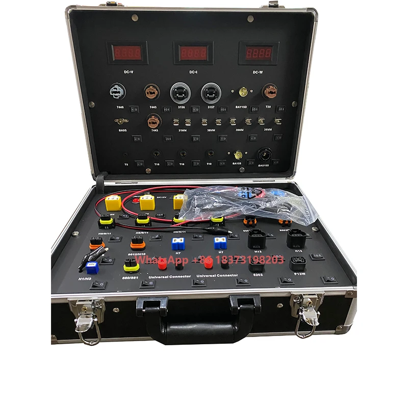 AC265V DC12V Auto LED Bulb LCD Screen Tester 1156 1157 7443 LED Light H4 H7 H11 9005 C5W T10 T20 Car Light Bulb Power Test Box