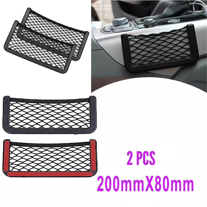 2Pcs Universal MOTORHOME CAMPER VAN CARAVAN CARGO STORAGE POCKET NETS 200x80mm ORGANISER For RVs Caravan
