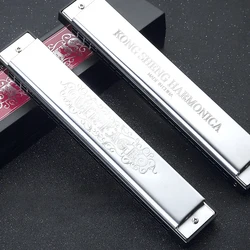 Kongsheng Tremolo Harmonica 24 Holes C Key Professional Mouth Harmonica Mini Mouth Harp Professional Musical Instrument Gifts