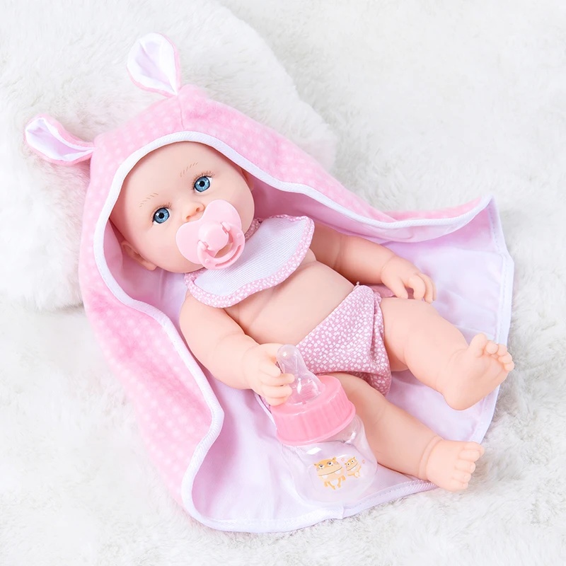 30cm odrodzona lalka trzymająca koc ubrania kojąca symulacja laleczka bobas emaliowana lalka dla dzieci miękka guma