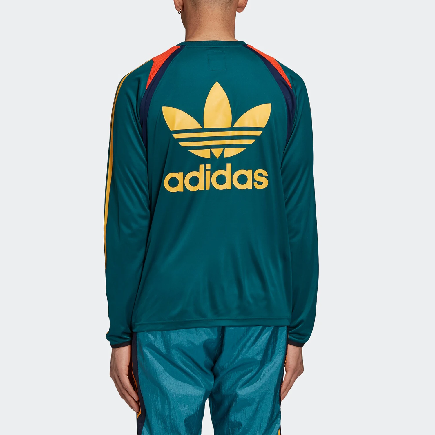 Adidas Authentic Three Leaves Casual Men's Sport Round Neck Long Sleeve Sweatshirt FS3761