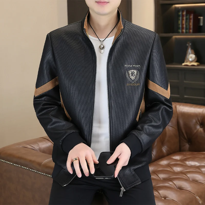 

Autumn Winter Men's Stand-up Collar Jacket Fashionable Casual Bomber Jacket Men Windproof Outdoor Windbreaker Coat Men Clothing