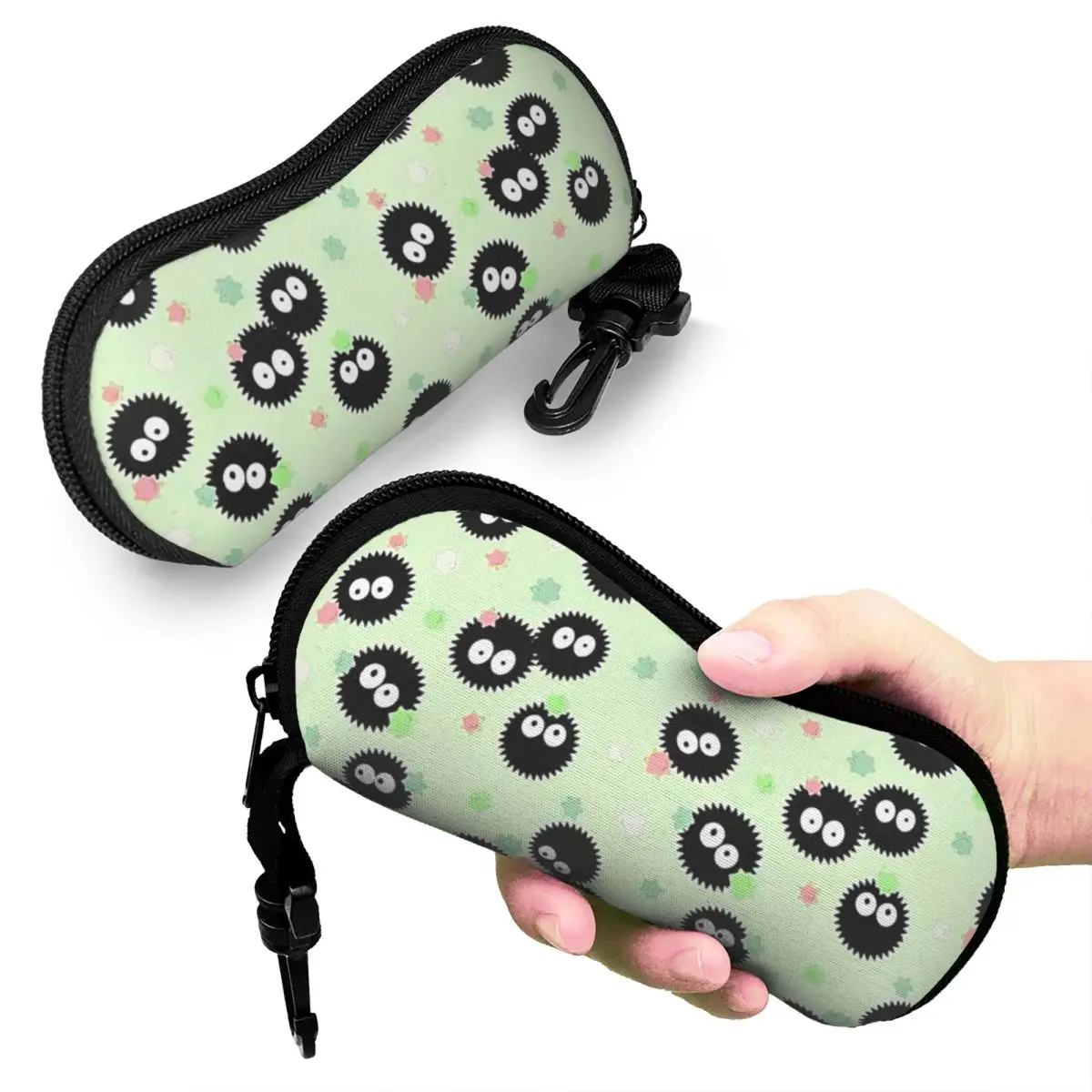 

Soot Studio Ghibli Shell Glasses Case Portable Sunglasses Box Women Men Soft Eyeglass Bag Pouch
