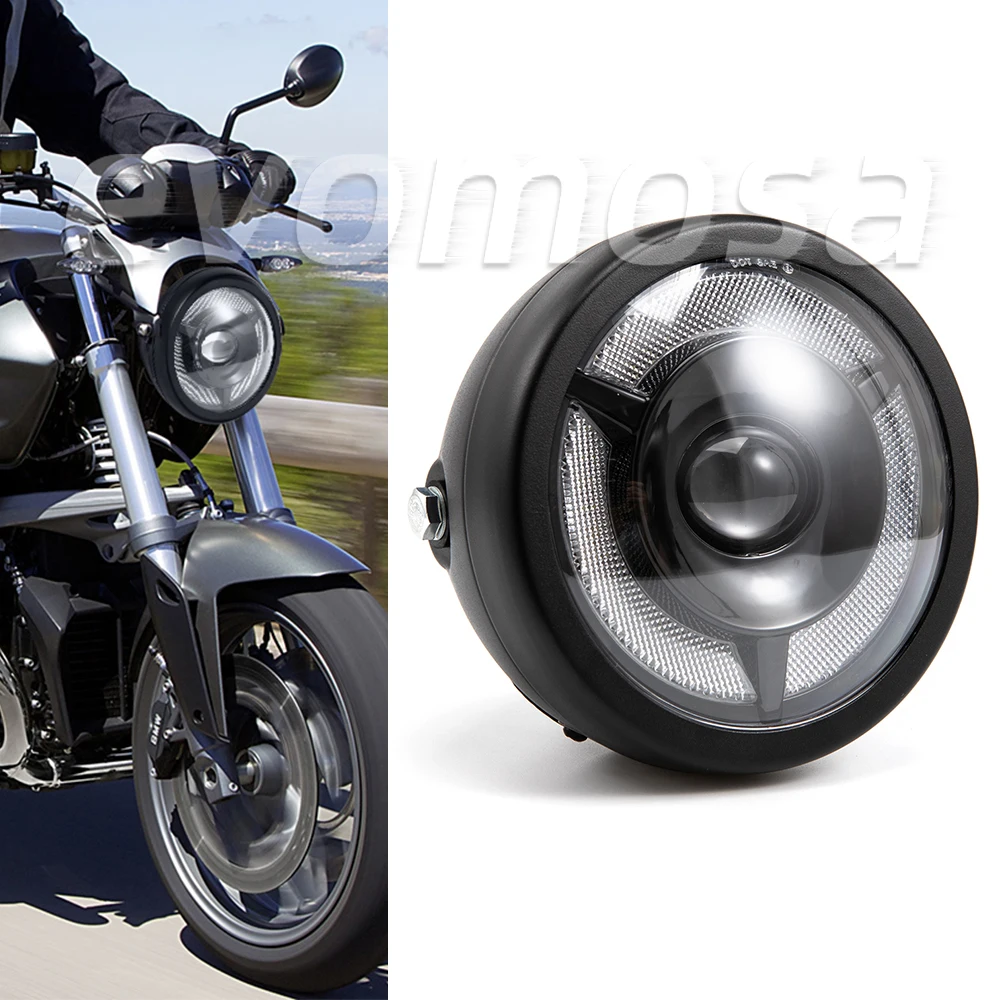 

6.5 Inch Motorcycle Led Headlight Universal 6.5" Round Head Light for Harley Sportster Cafe Racer Honda Yamaha Suzuki Custom