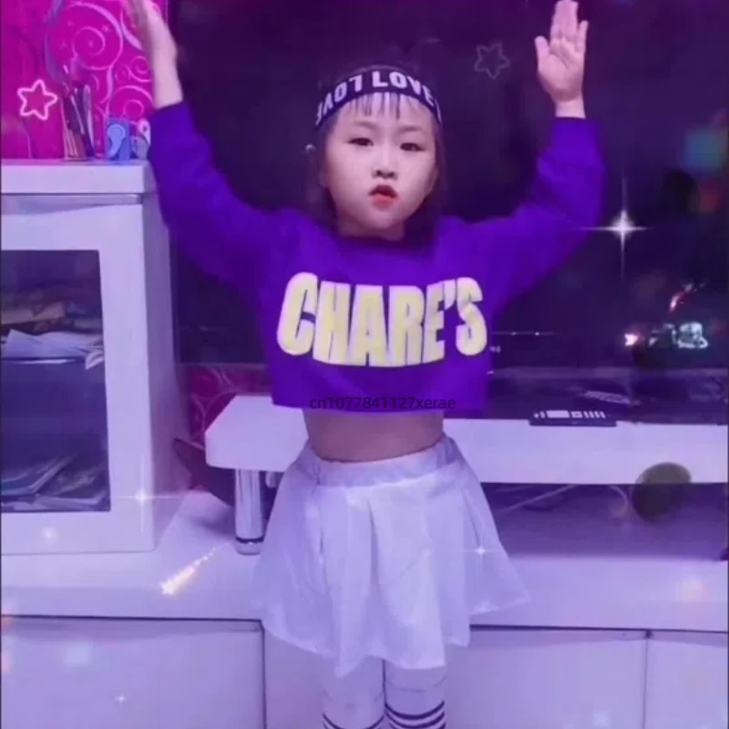 زي رقص الشوارع للأطفال، أداء مرحلة رقص الجاز للفتيات، اجتماع رياضي، مجموعة أزياء أداء التشجيع للطلاب