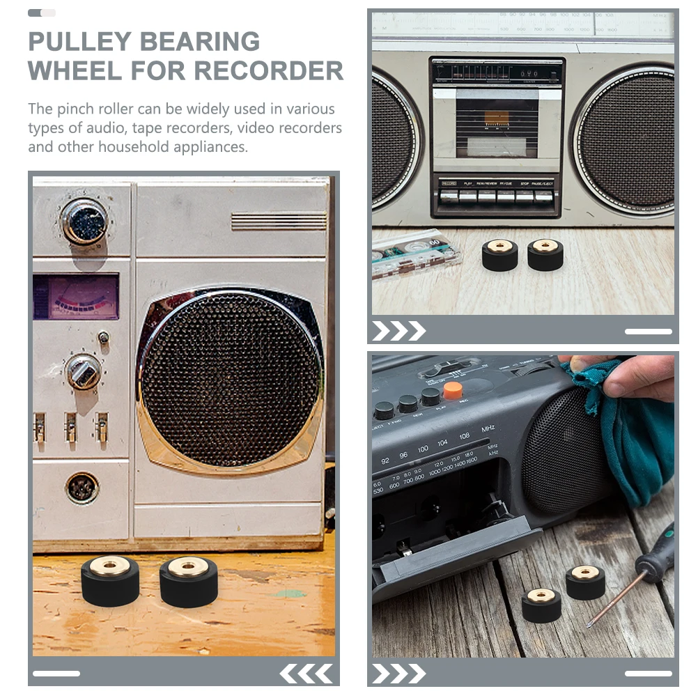 

Cassette Tape Recorder Pinch Roller For Audio Video Player Durable Bearing Wheel Deck Stereo Part Portable Audio Equipment